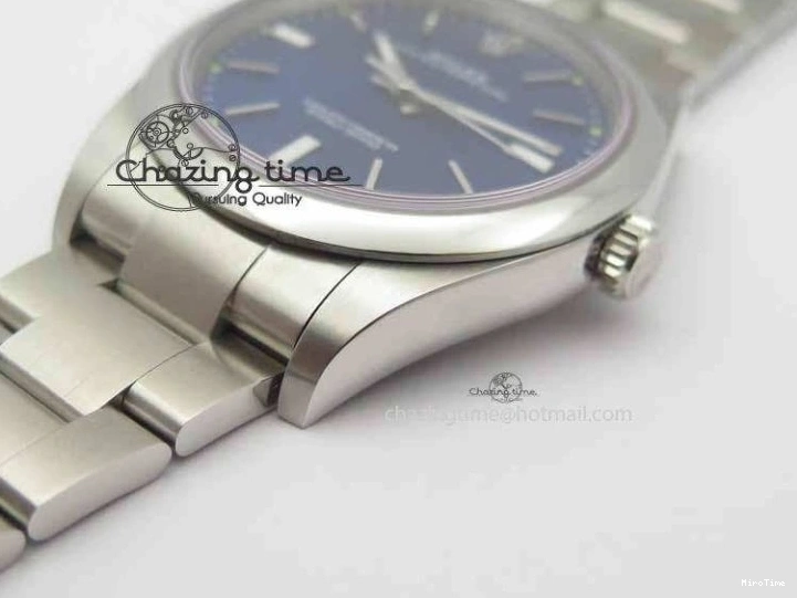 MiroTime 0217 TimelessDesign Oyster Perpetual 39mm 114300 BP Maker Best Edition Blue Dial On SS Bracelet A 3637